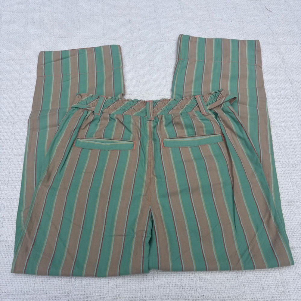 Women's XS FREE PEOPLE Marielle Stripe Cotton Drawstring Pull-On Pants Ginger - Picture 7 of 7